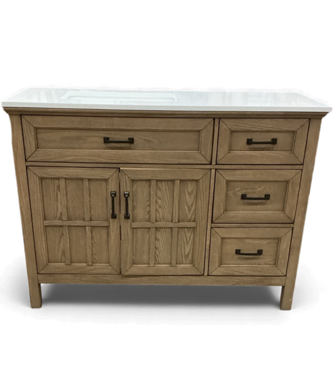 49025 Allen+Roth Cantrell 48" Oak Vanity w/ Top
