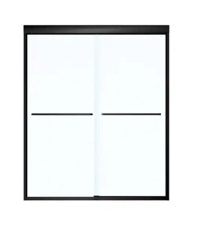 49027 Maax Aura Black Semi-Frameless Shower Door 55" x 71"