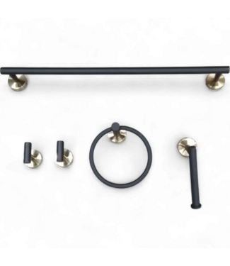 49035  5 -Piece Bathroom Hardware Set - Matte Black