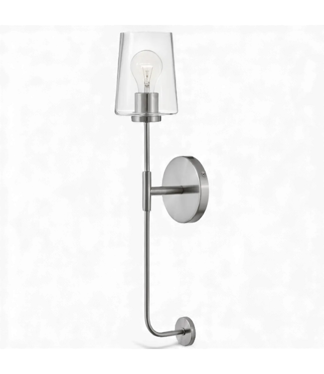 49044 Kline 1-Light Tall Brushed Nickel Wall Sconce