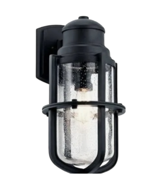 49046 Kichler Suri Black 1-Light Outdoor Wall Lantern