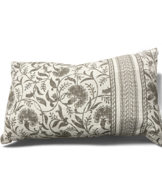 49051 Allen+Roth Gray Oblong Decorative Pillow
