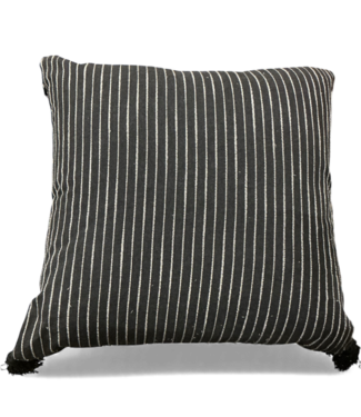 49063  Allen+Roth Black Square Decorative Pillow