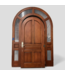 49065 Wooden Entry Door With Arched Sidelight Frame 74.25"W x 9'H