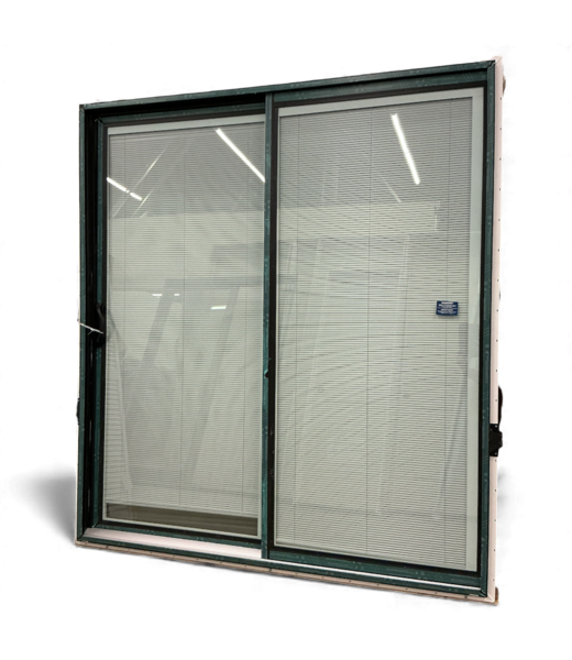 49075 Jeld-Wen FiniShield Sliding Patio Door With Blinds 72" x 80"