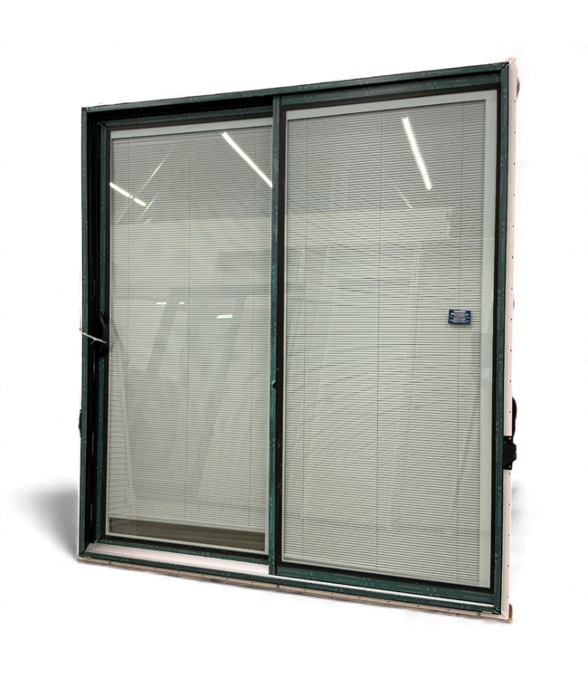 49075 Jeld-Wen FiniShield Sliding Patio Door With Blinds 72" x 80"