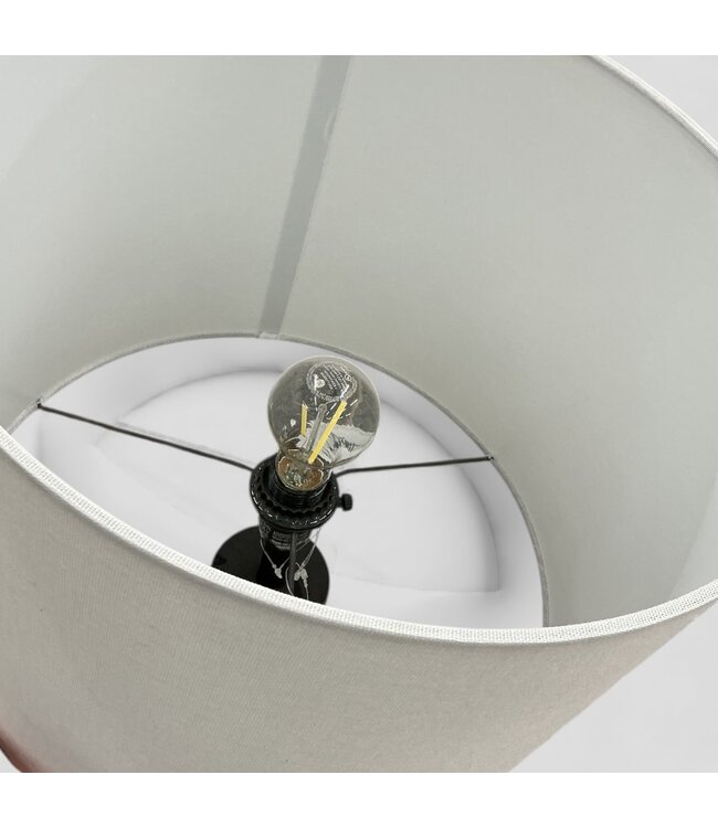 49094 Allen+Roth Matte Black Tripod Floor Lamp 63"