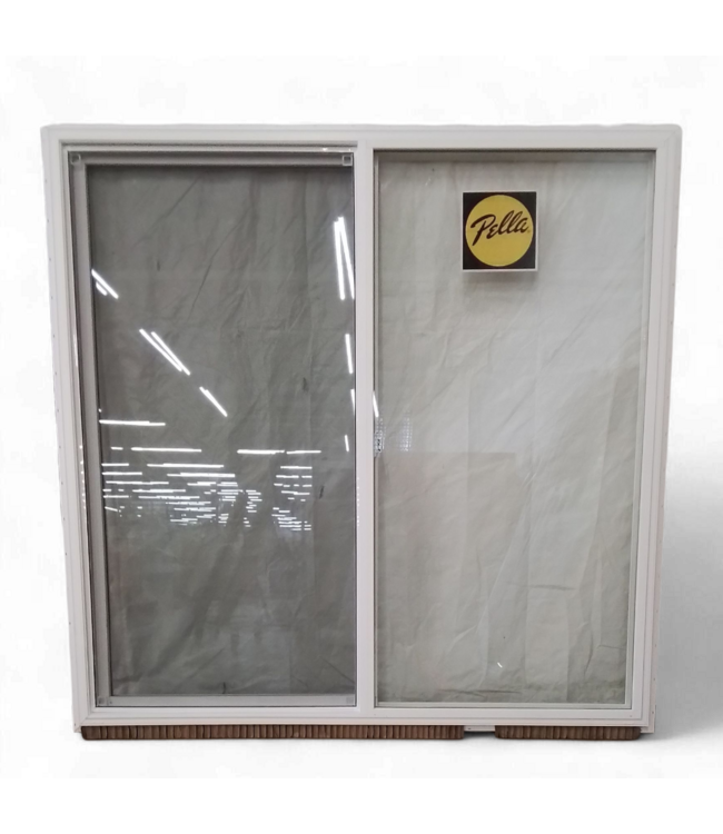 49111 Pella White Vinyl Sliding Window 70.25"W x 69.25"H