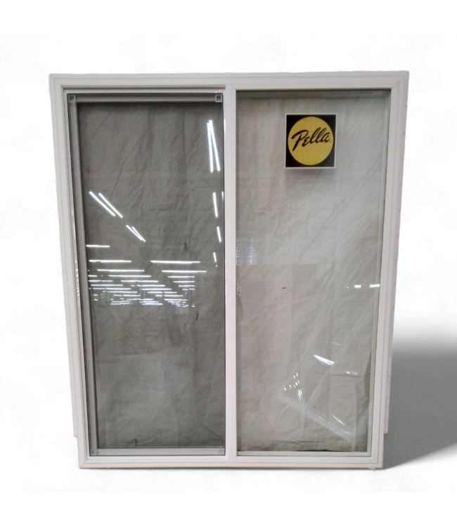 49112 Pella White Vinyl Sliding Window 58.875"W x 69.375"H
