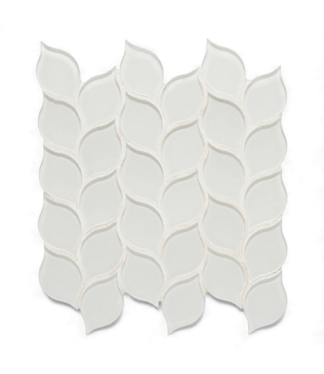 49121 Dunes Pearl Leaves Glass Mosaic 117.491 sq. ft.