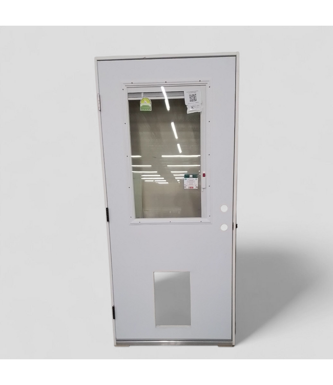 49122 Prehung 1/2 Lite Steel Exterior Door 36"W x 79.25"H