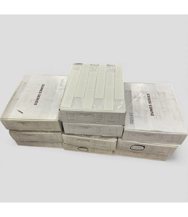 49120 Dunes Pearl 2" x 6" Stag Joint Porcelain Mosaic 115.615 sq. ft.