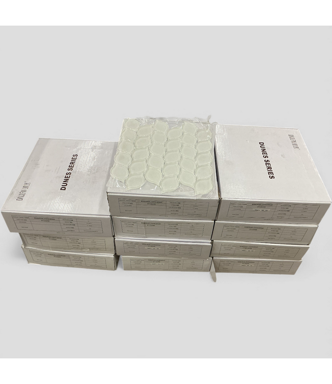 49121 Dunes Pearl Leaves Glass Mosaic 117.491 sq. ft.