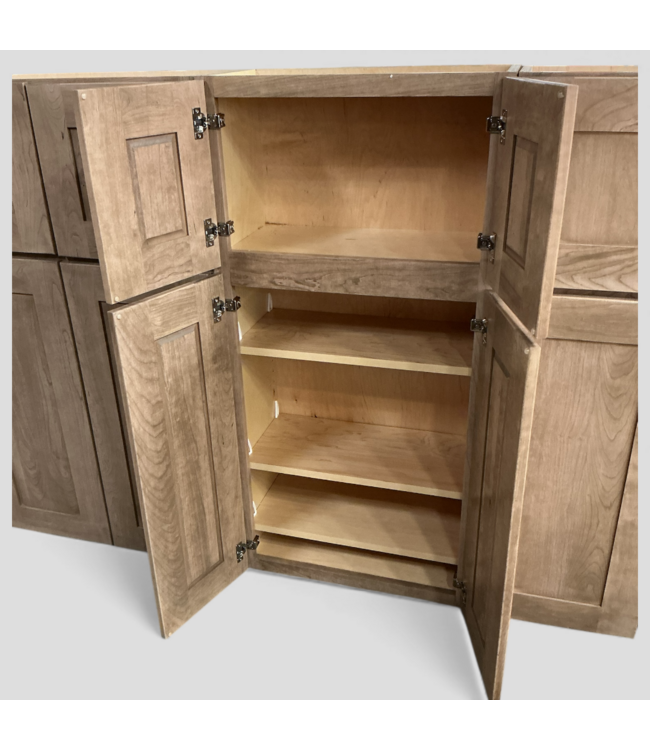 49124 Pecan Recessed Panel Shaker 10 Piece Cabinet Set