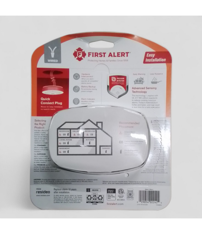 49125  First Alert Hardwired Smoke Detector