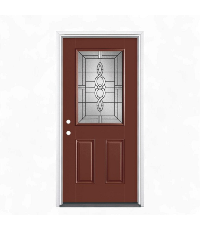 49128 Masonite Prehung Fiberglass 1/2 Lite Front Door 32" x 79"