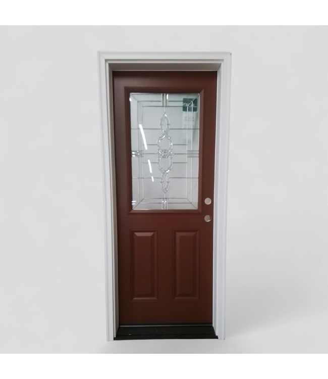 49128 Masonite Prehung Fiberglass 1/2 Lite Front Door 32" x 79"