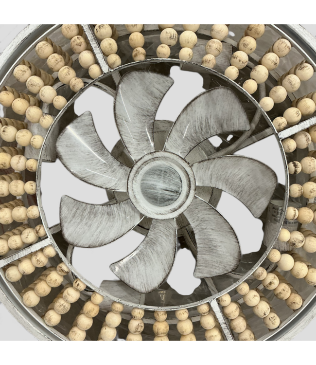 49133 Oaks Decor Pavia White Distressed Fandelier