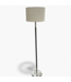 49154 Allen+Roth Satin Nickel Shaded Floor Lamp