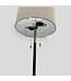 49154 Allen+Roth Satin Nickel Shaded Floor Lamp
