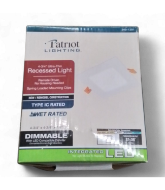 49161 Patriot Lighting 4.75" Square Recessed LED Light