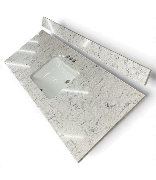 49168 Artica Marble Bathroom Single Sink Top 60"W