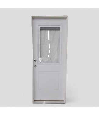 49186  Prehung Half-Lite Steel Exterior Door 31.75"W x 79.5"H