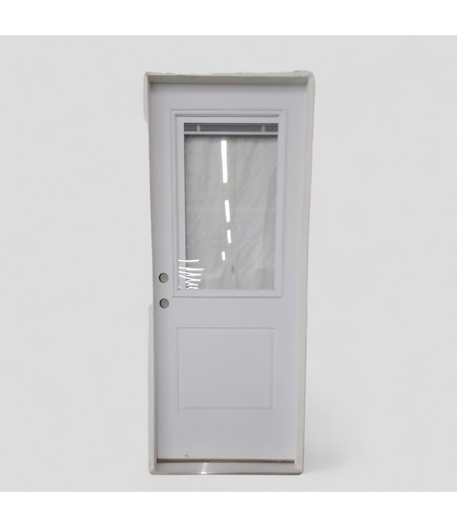 49186  Prehung Half-Lite Steel Exterior Door 31.75"W x 79.5"H