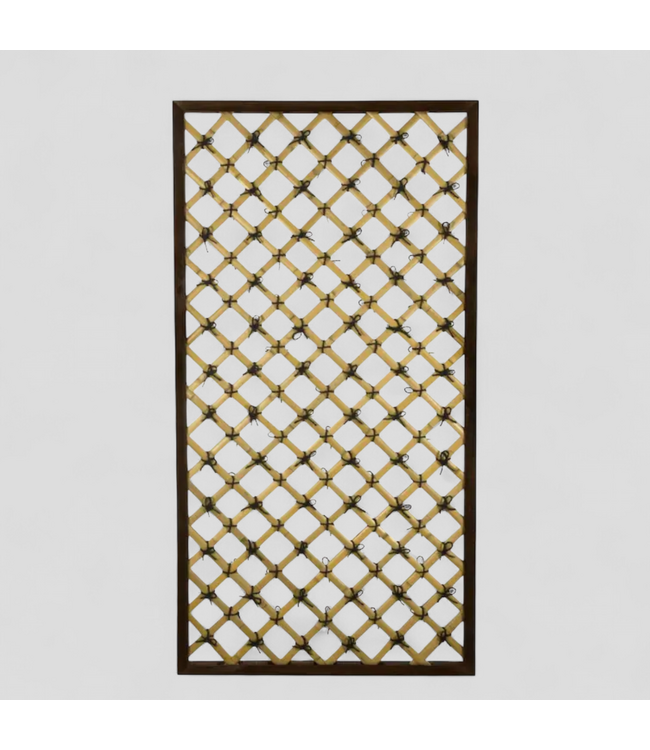 49211 Red Lantern 6-ft x 3-ft Bamboo Fence Panel