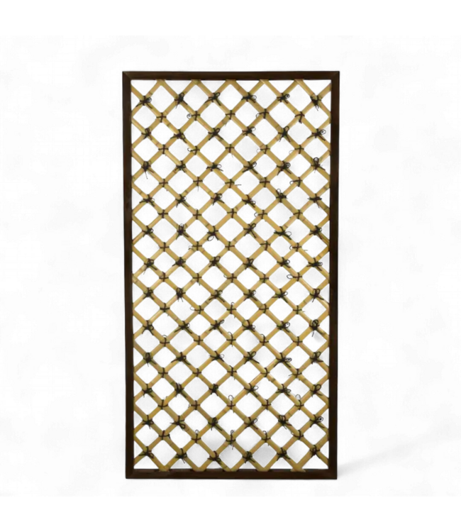 49211 Red Lantern 6-ft x 3-ft Bamboo Fence Panel