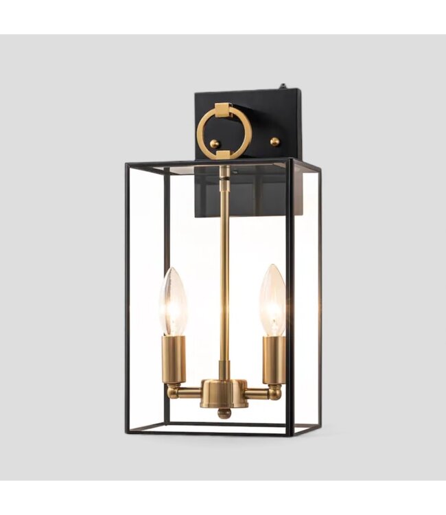 49214 CCattleya 2-Light Bronze Outdoor Wall Light