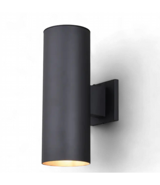 49237 Cascadia 2 -Light Matte Black Outdoor Wall Light