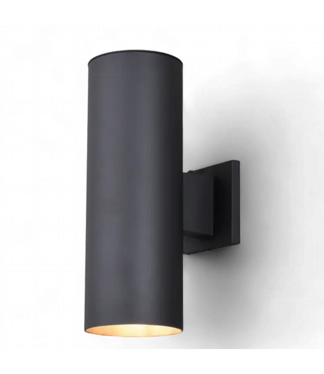49237 Cascadia 2 -Light Matte Black Outdoor Wall Light