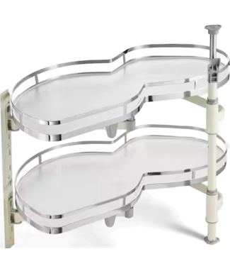 49251 Vevor Left Blind Corner Swing Trays 2-Tier