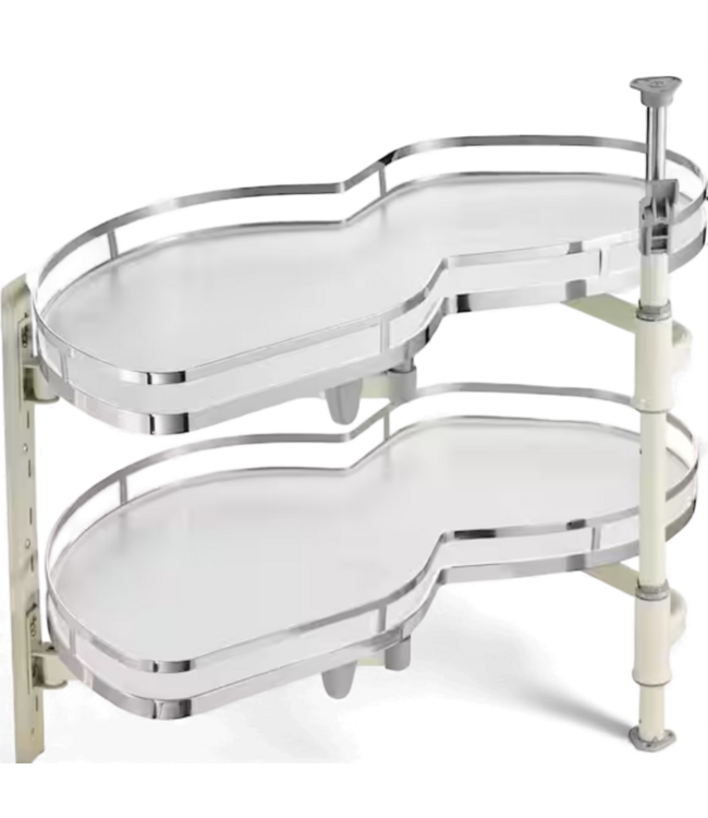49251 Vevor Left Blind Corner Swing Trays 2-Tier