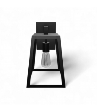 49253 Modern Industrial Tapered Wall Sconce - Matte Black