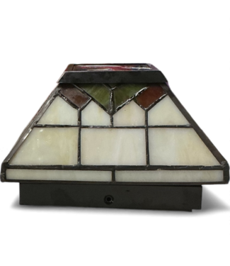 49255 Classy Caps Stained Glass LED Post Cap Light