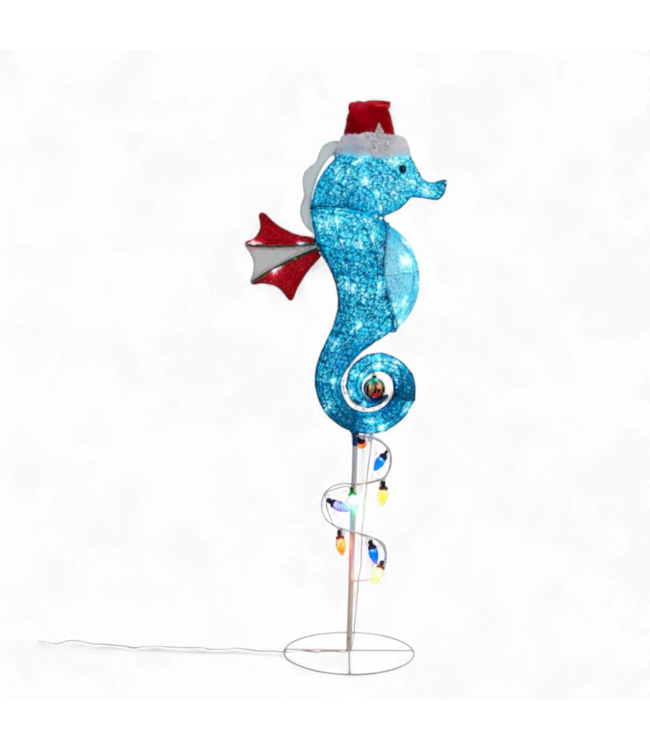 49267 Holiday Living 4-ft LED Lighted Seahorse Decoration