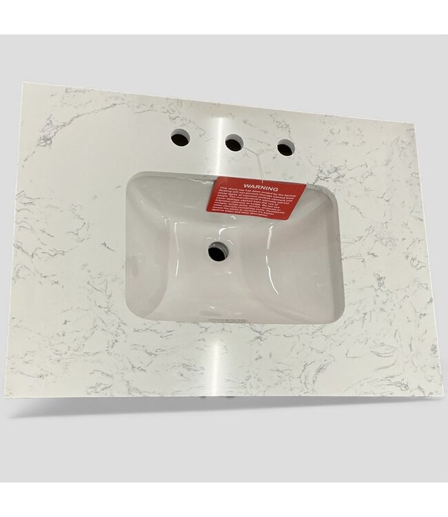 49256 Allen+Roth Canterbury White Bathroom Vanity 30"W