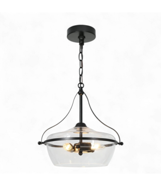 49287 Zevni Modern Clear Glass 3 -Light Chandelier