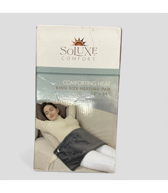 49291 Soluxe Comfort Gray XL King Size Heating Pad