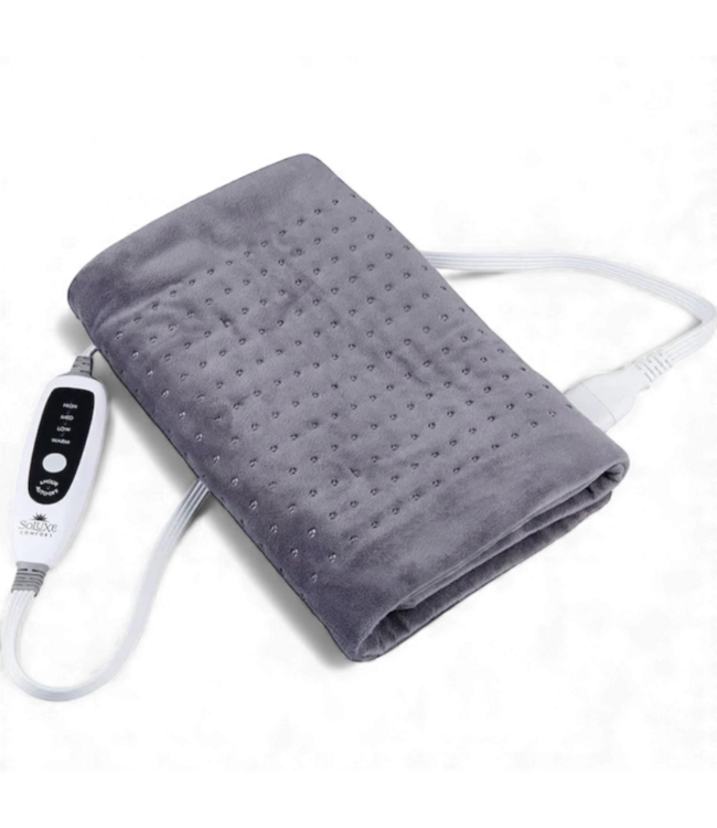 49291 Soluxe Comfort Gray XL King Size Heating Pad