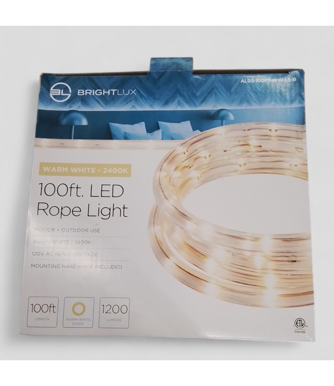 49300 Brightlux 100 ft. L  Warm White LED Rope Light