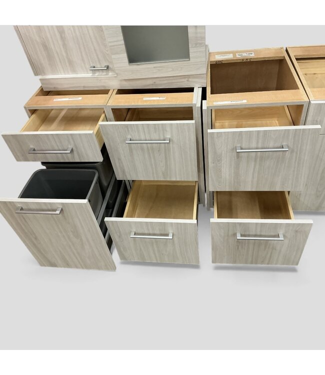 49304 White Washed Wood Butlers Pantry Cabinet Set of 9-pcs