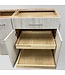 49304 White Washed Wood Butlers Pantry Cabinet Set of 9-pcs