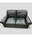 49341 Black Faux Leather Loveseat