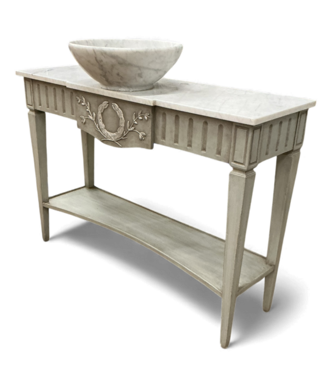 49345 Vanity With Marble Top And Vessel Sink