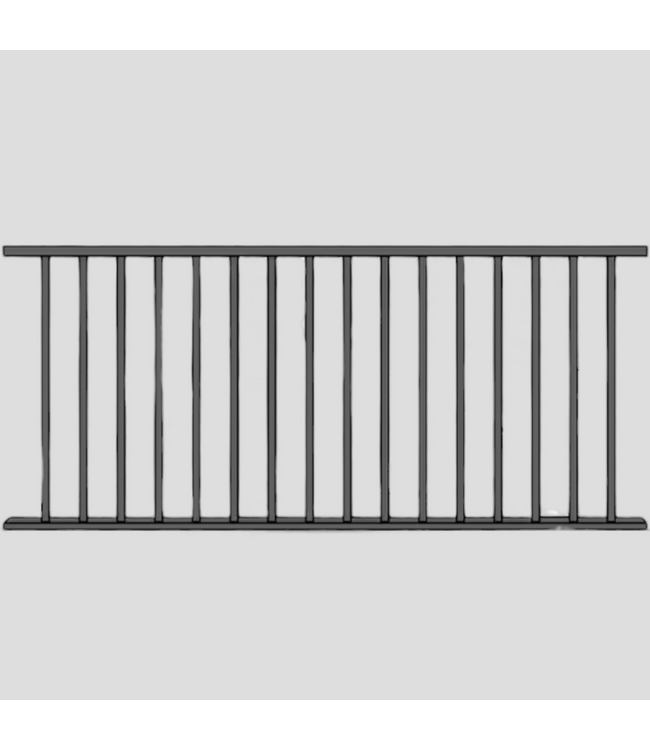 49349 Clinch Black Stair Rail Kit Set Of 6 Rails