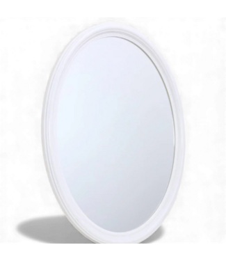 49348 Style Selections Oval White Framed Mirror
