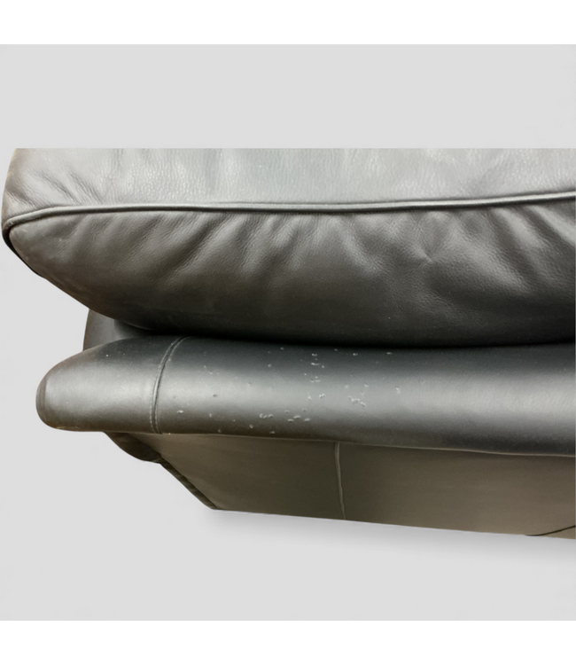 49341 Black Faux Leather Loveseat